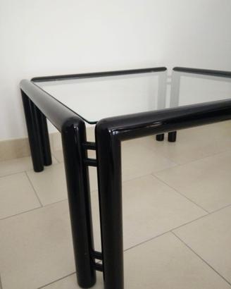 Tavolino basso da salotto con vetro