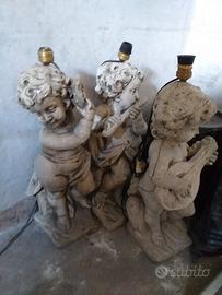 3 statue a lampadario 