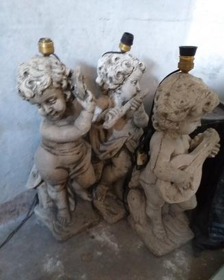 3 statue a lampadario 