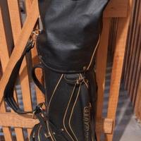 sacca da golf in pelle con 12 mazze