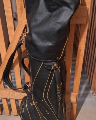 sacca da golf in pelle con 12 mazze