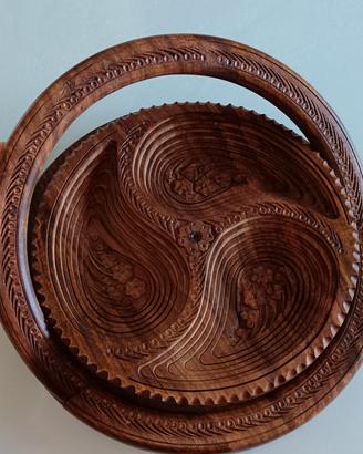 porta pane e frutta secca in legno 