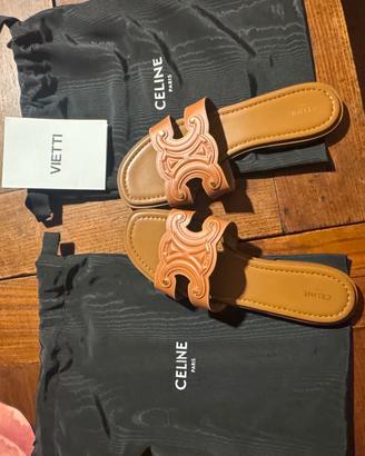 Sandali CELINE Triomphe Mules in pelle - tg 39