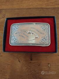 Fibbia cintura vintage Smith & Wesson 1980 USA