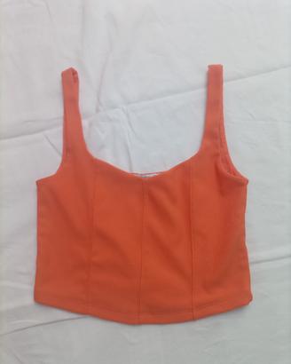 Top Stradivarius arancione 