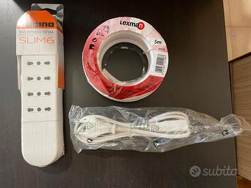 multipresa con cavo extra 5 metri