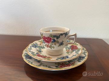 Tazza in porcellana e piattini Booths Florandora