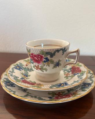 Tazza in porcellana e piattini Booths Florandora