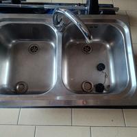 lavabo lavandino inox cucina 2 vasche