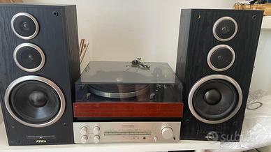 amplificatore giradischi radio casse equalizzatore