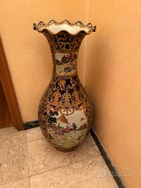 vaso cinese grande  blu/oro