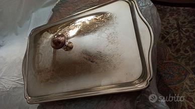 Pirofila porta vivande in silver plated