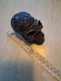 teschio portagioie metallo 