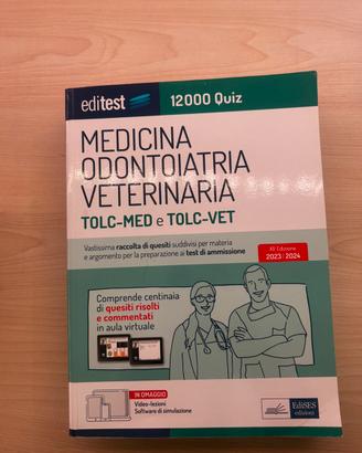 📘  Editest TOLC-MED e TOLC-VET  12.000 Quiz