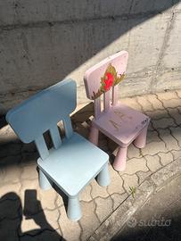 Ikea mammut due sedie e tavolino bimbi