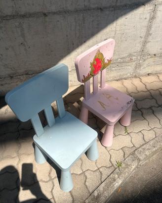 Ikea mammut due sedie e tavolino bimbi