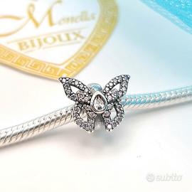 Charm farfalla zirconi distanziatore x Pandora