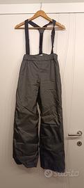 pantalone sci nero 12 anni 