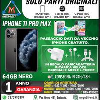 Iphone 11 pro max 64gb nero - totalmente originale