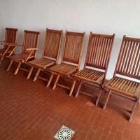 Sedie da giardino in legno mod. Borneo