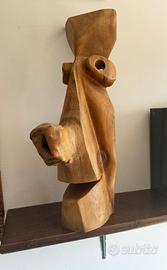 SCULTURA IN LEGNO DI CEDRO DEL COSTARICA -69x16x35