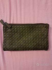 Portafoglio in pelle intrecciata 