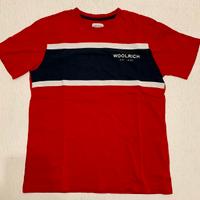 T-shirt Woolrich rossa, bianca e blu 12 anni