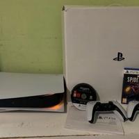 PlayStation 5 con disco e 2 giochi