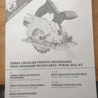 sega circolare Parkside a battera 20V