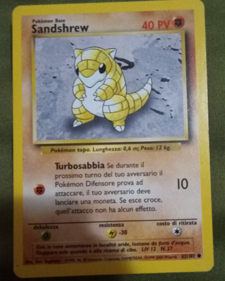 Carta Pokemon SANDSHREW 1999-2000 Wizards