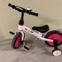 Bicicletta balance bike 2 in 1
