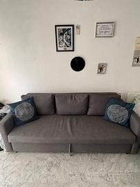 Divano Ikea Friheten 3 posti convertibile grigio