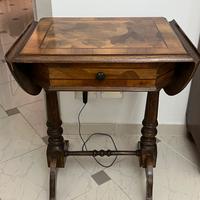 Tavolino vibtage in radica allungabile