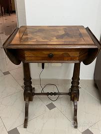 Tavolino vibtage in radica allungabile