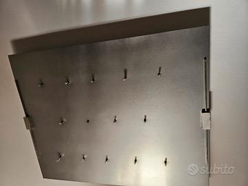 lampadario, rosone  acciaio prototipo artigi