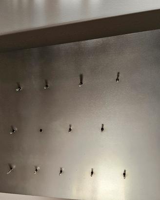 lampadario, rosone  acciaio prototipo artigi