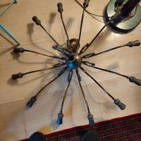 Lampadario vintage ottone