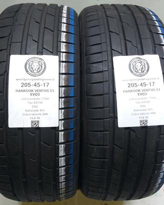 2 GOMME 205 45 17 HANKOOK A77068
