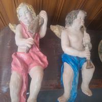 Coppia angeli in terracotta