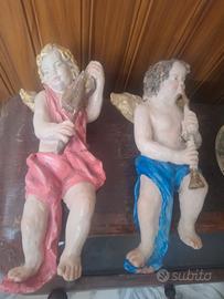 Coppia angeli in terracotta