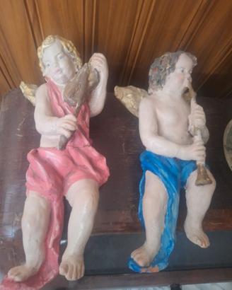 Coppia angeli in terracotta