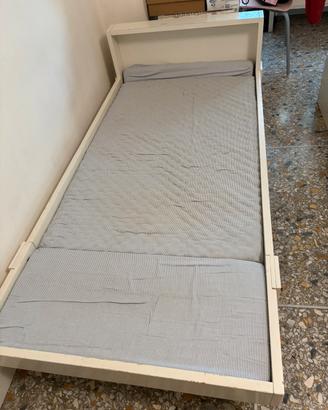 Letto singolo e materasso allungabili Ikea Vikare