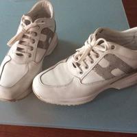 scarpe HOGAN bianche usate 10 volte taglia 39