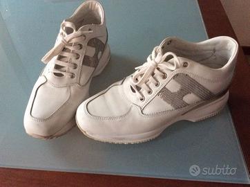 scarpe HOGAN bianche usate 10 volte taglia 39