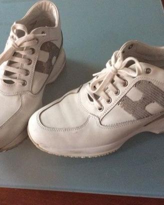scarpe HOGAN bianche usate 10 volte taglia 39