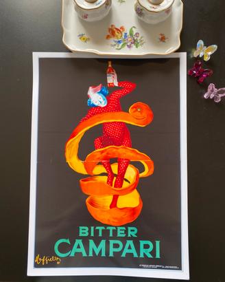 Poster stampa Campari elfo Cappiello A3 lucido