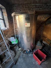 Serbatoio Acciaio Inox 1000 litri + varie vino/oli
