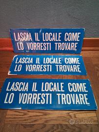 Cartello lascia il locale 