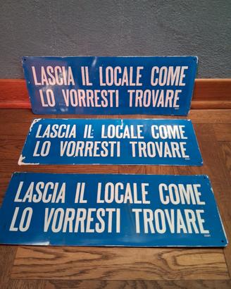 Cartello lascia il locale 