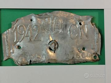 Piastrina Fascista- anni 30